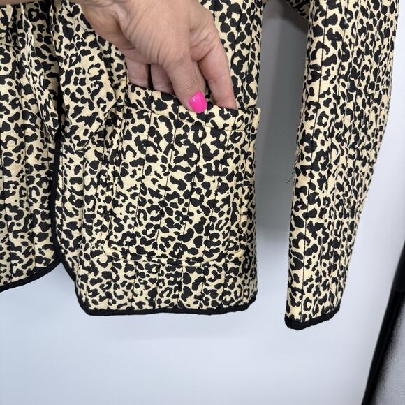 ASOS DESIGN Quilted Animal Kimono Jacket Over Sized Medium Boxy Artsy - Picture 3 of 13